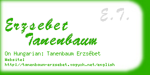 erzsebet tanenbaum business card